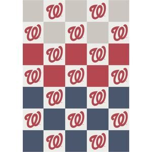 NEW The Styled Collection Washington Nationals MLB Buttery Ombre Check Blanket